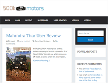 Tablet Screenshot of 500kmotors.com